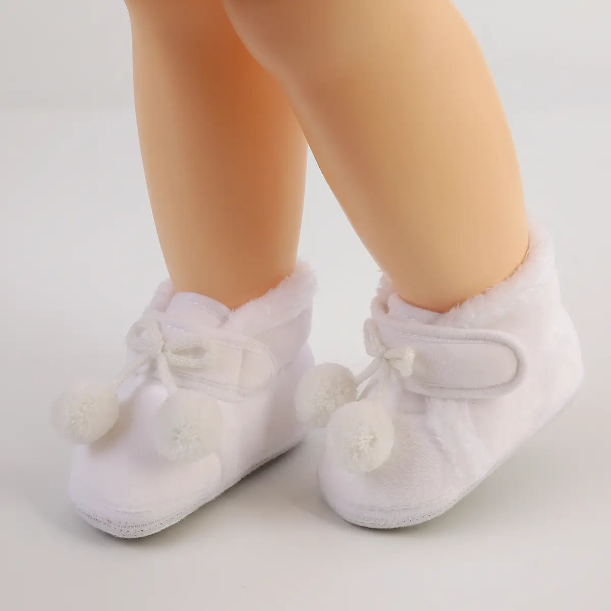 White Wool Baby Shoes for Kids Winter Soft Bottom — feature 24