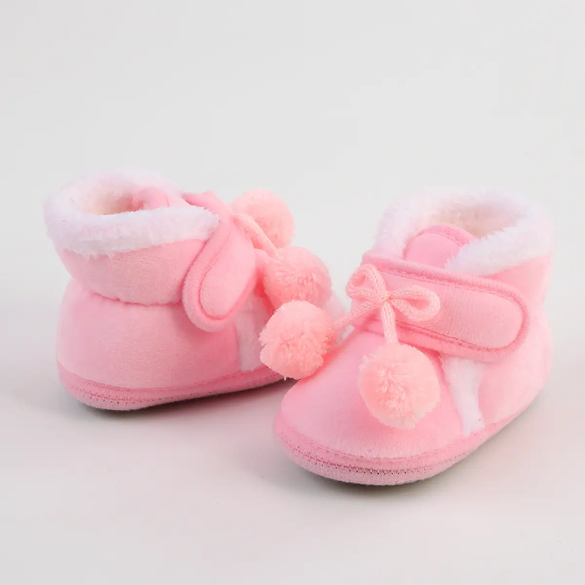 White Wool Baby Shoes for Kids Winter Soft Bottom — feature 28