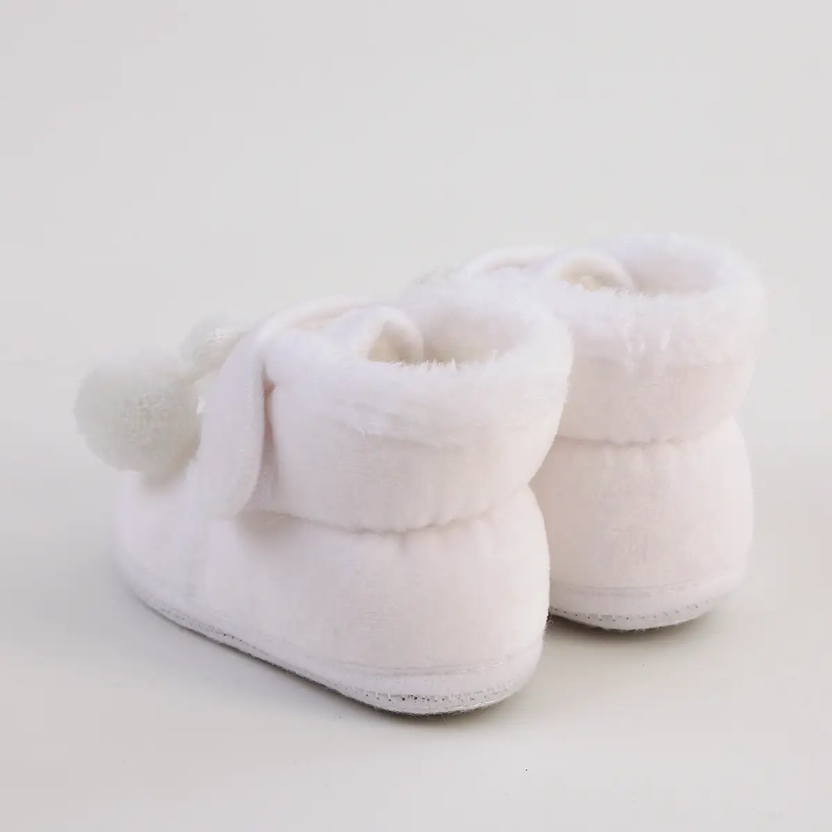 White Wool Baby Shoes for Kids Winter Soft Bottom — feature 31