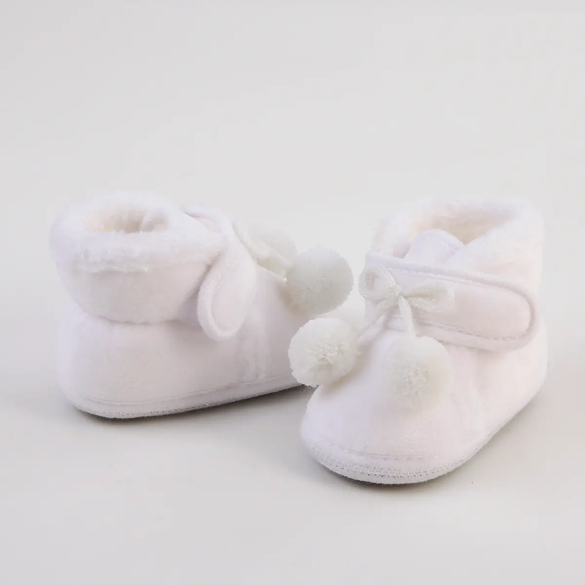 White Wool Baby Shoes for Kids Winter Soft Bottom — feature 32