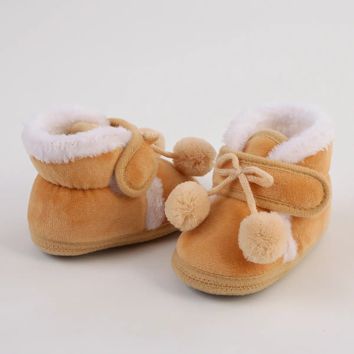 White Wool Baby Shoes for Kids Winter Soft Bottom — feature 34