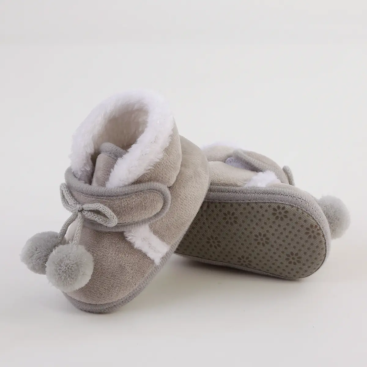 White Wool Baby Shoes for Kids Winter Soft Bottom — feature 39