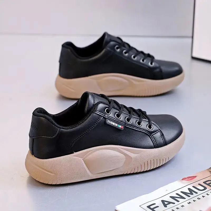 White Low-Top Casual Sneakers for Girls 2025