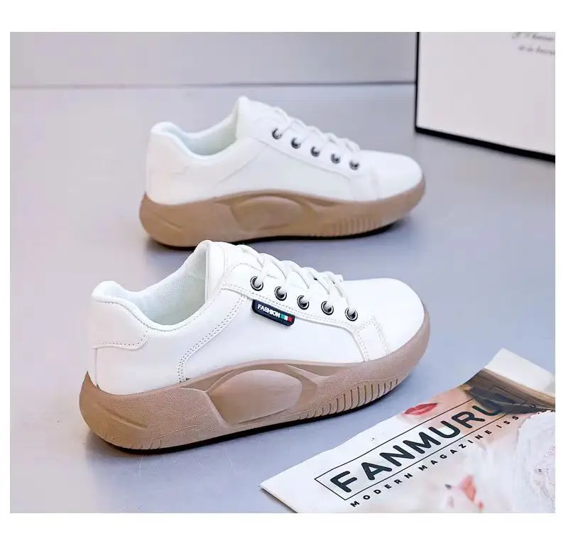 White Low-Top Casual Sneakers for Girls 2025 — feature 1