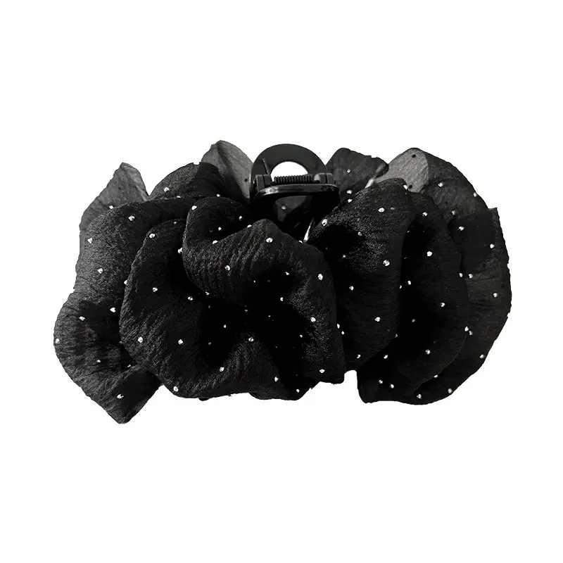 High-End Diamond-Encrusted Mesh Hair Clip for Women - Image 7