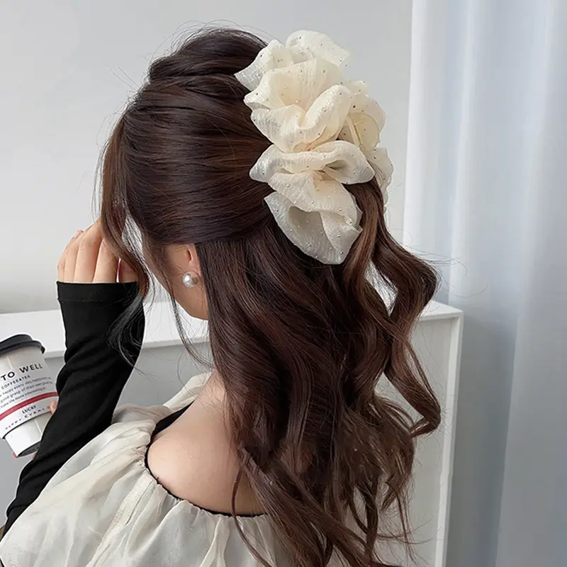 High-End Diamond-Encrusted Mesh Hair Clip for Women — feature 12