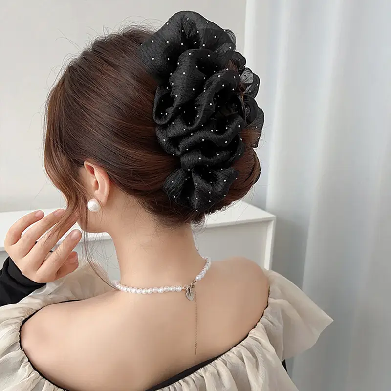 High-End Diamond-Encrusted Mesh Hair Clip for Women — feature 14