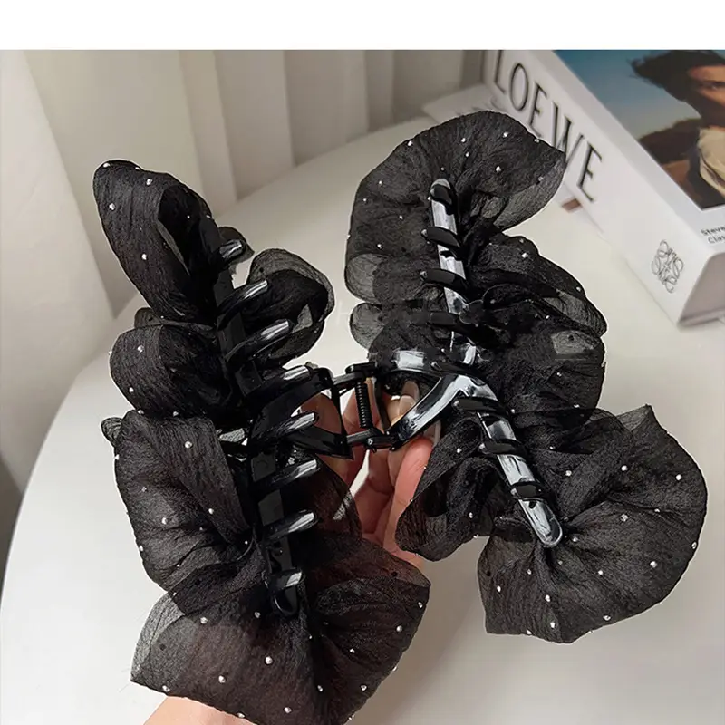 High-End Diamond-Encrusted Mesh Hair Clip for Women — feature 15