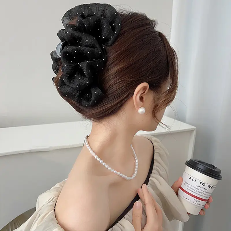 High-End Diamond-Encrusted Mesh Hair Clip for Women — feature 16