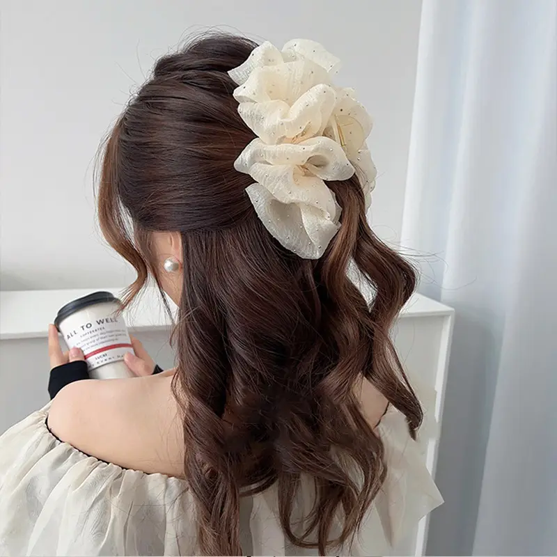 High-End Diamond-Encrusted Mesh Hair Clip for Women — feature 17