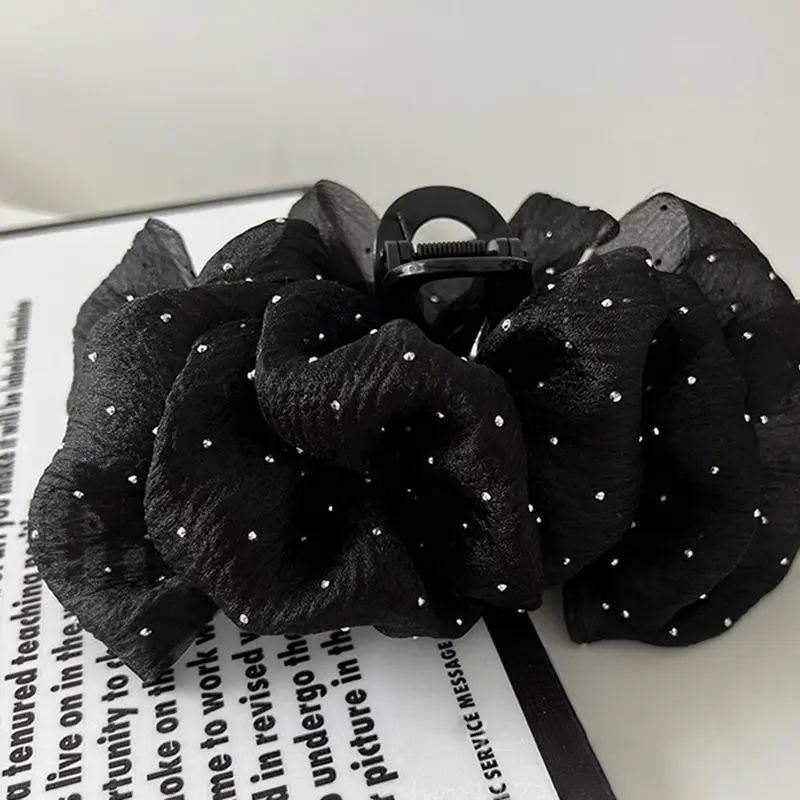 High-End Diamond-Encrusted Mesh Hair Clip for Women — feature 9