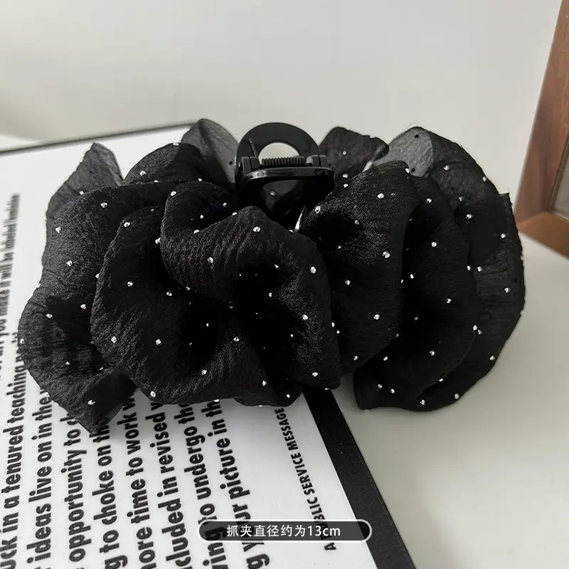 High-End Diamond-Encrusted Mesh Hair Clip for Women - Image 2