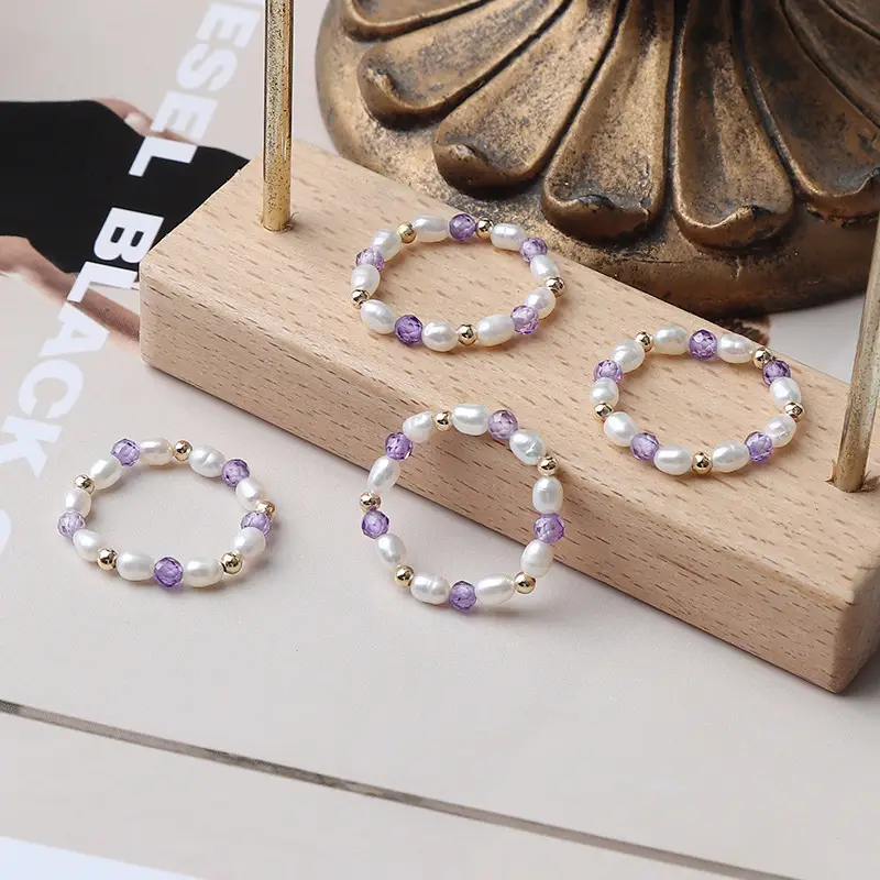 Factory Original Pearl Bracelet with Amethyst & US14K Gold - Image 4