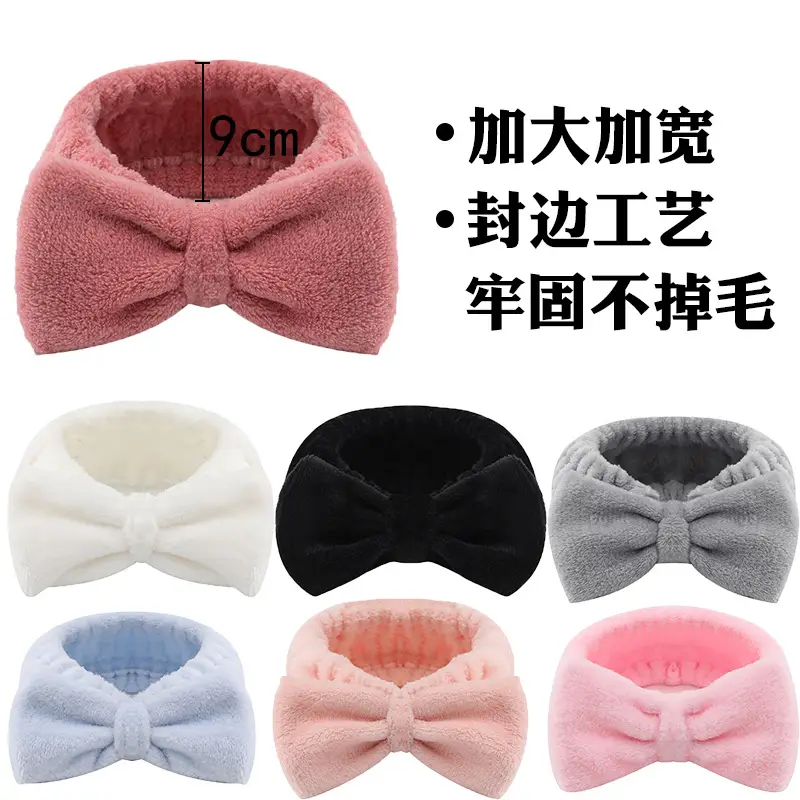 Pink Fleece Hair Bands for Face Mask & Makeup - Image 16