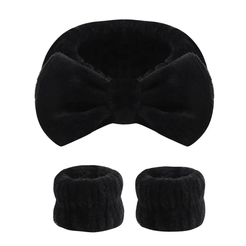 Pink Fleece Hair Bands for Face Mask & Makeup — feature 11