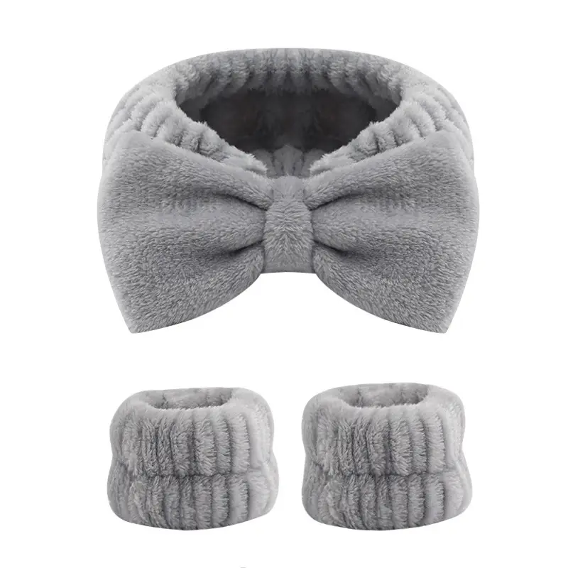 Pink Fleece Hair Bands for Face Mask & Makeup — feature 12