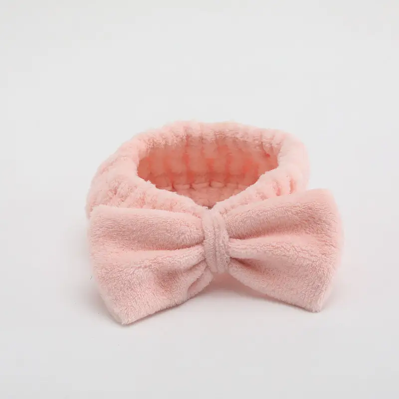 Pink Fleece Hair Bands for Face Mask & Makeup - Image 13