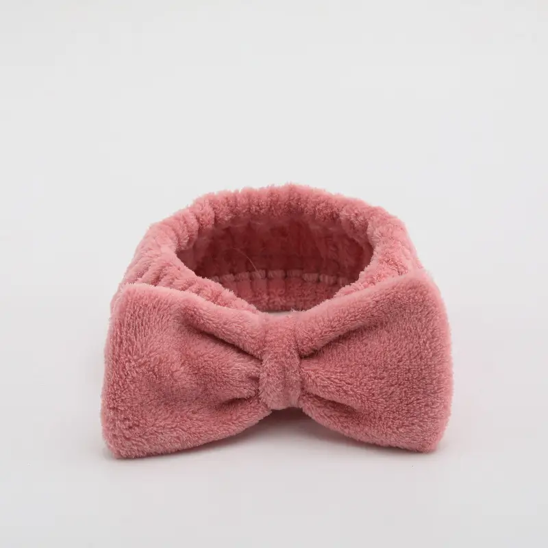 Pink Fleece Hair Bands for Face Mask & Makeup - Image 14