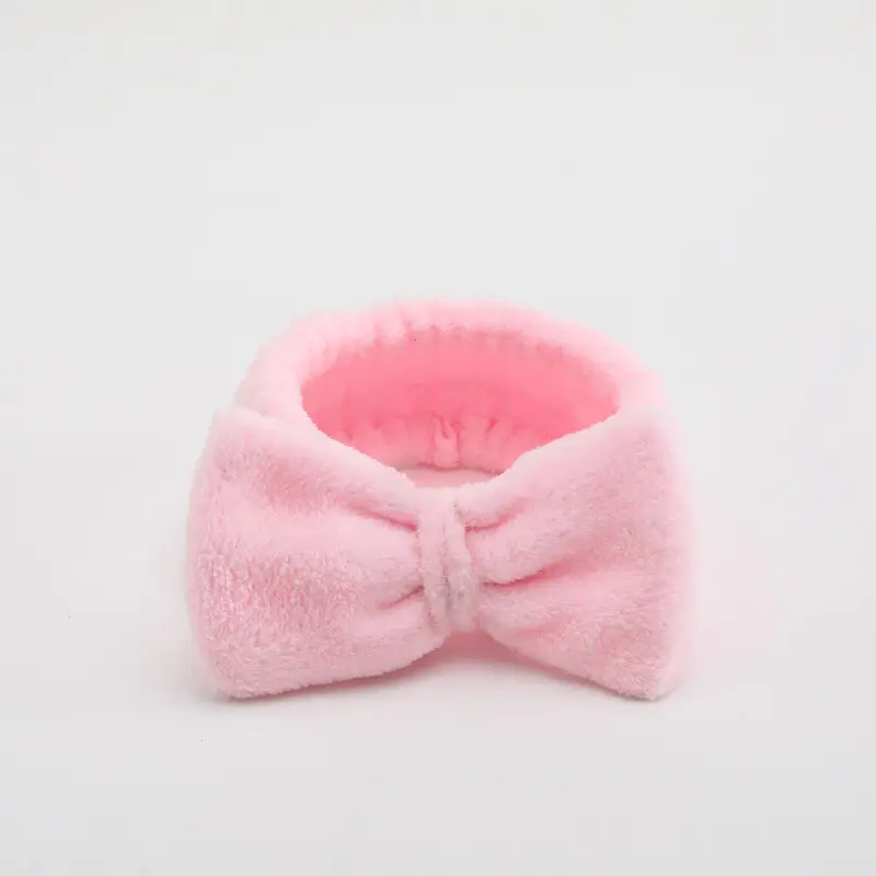 Pink Fleece Hair Bands for Face Mask & Makeup - Image 9