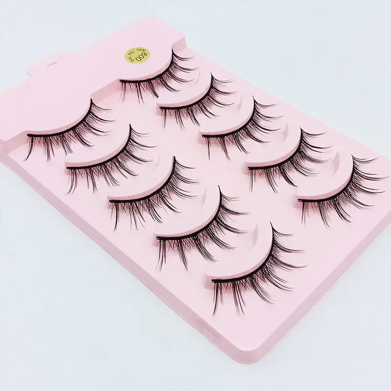 False Eyelashes 009 5 Pairs Pink Pack - Image 5