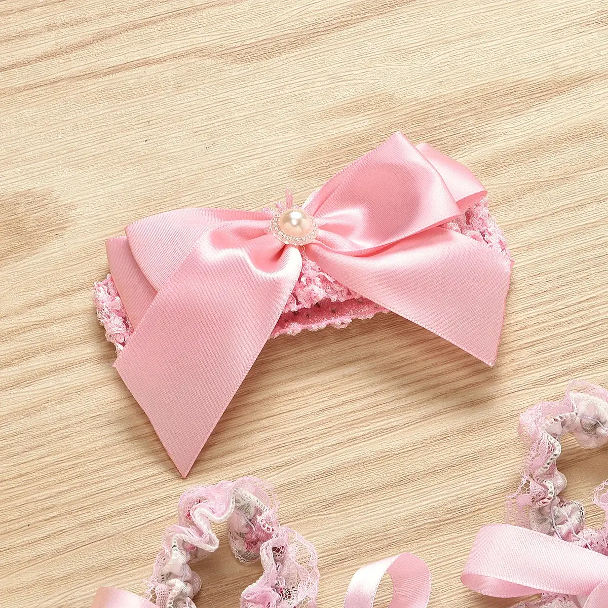 Blue Floral Printed Girls' Suspenders Outfit — feature 6
