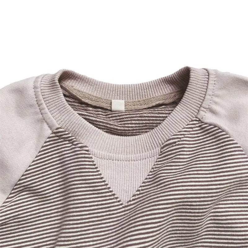 Kids Long Sleeve T-Shirt Brown Loose Fit Korean Style - Image 6