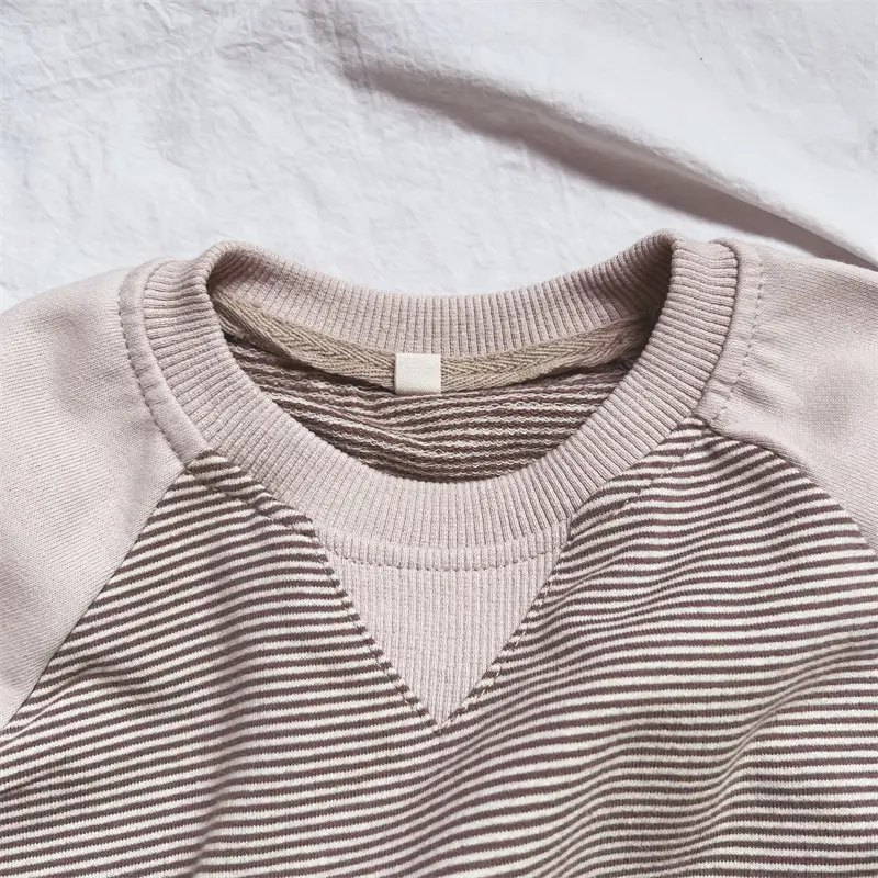 Kids Long Sleeve T-Shirt Brown Loose Fit Korean Style — feature 13