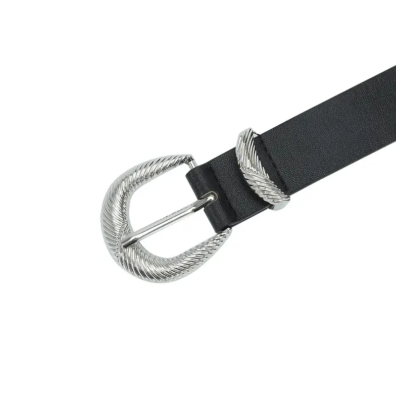 Black Rhinestone Belt Buckle Set for Women