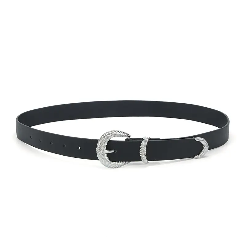 Black Rhinestone Belt Buckle Set for Women