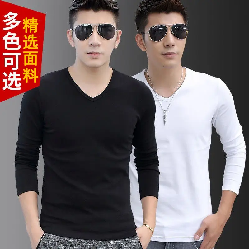 Men's Grey Long Sleeve T-Shirt Slim Fit All Season