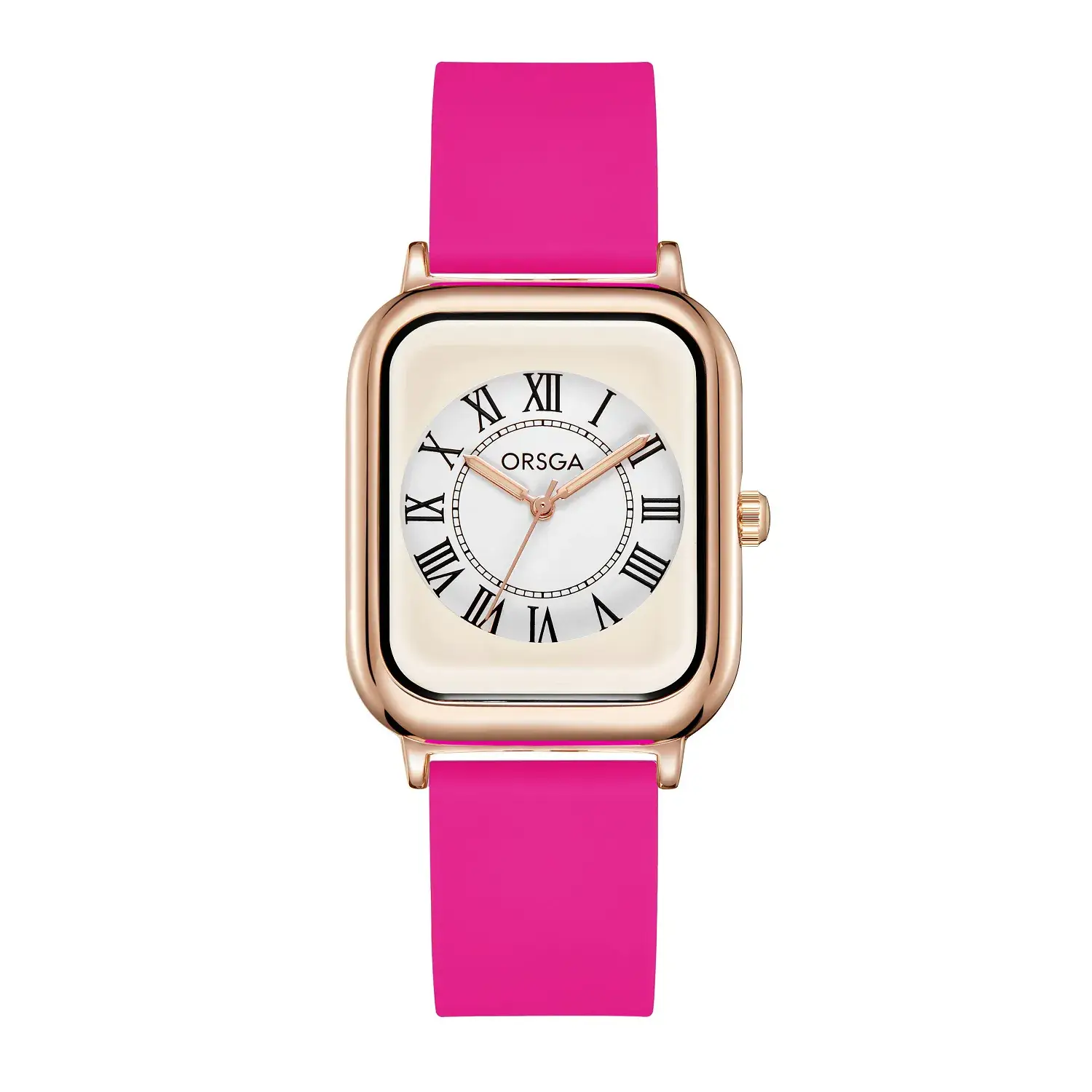 Oshga Square Watch Brown Silicone Waterproof Quartz - Image 10