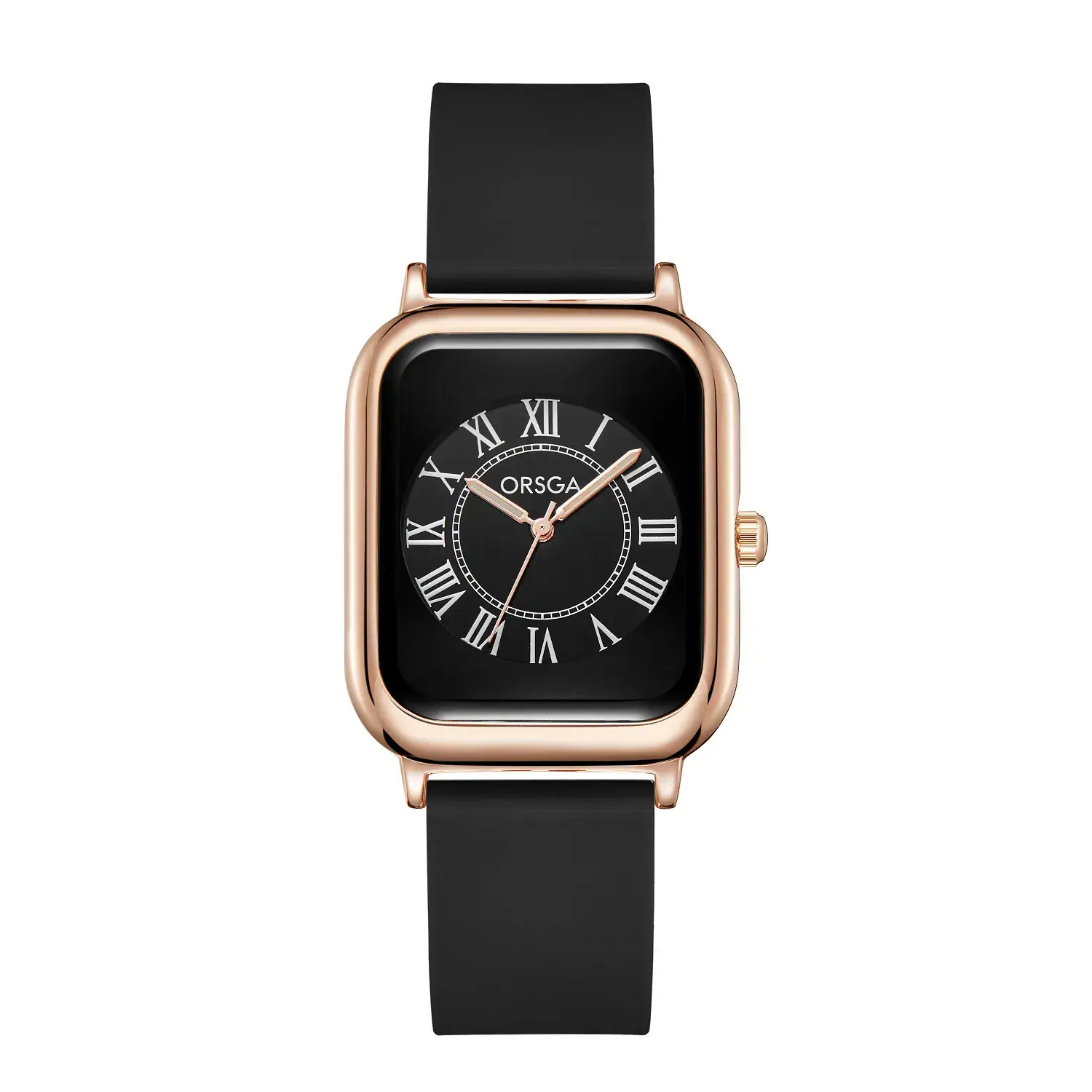 Oshga Square Watch Brown Silicone Waterproof Quartz - Image 6