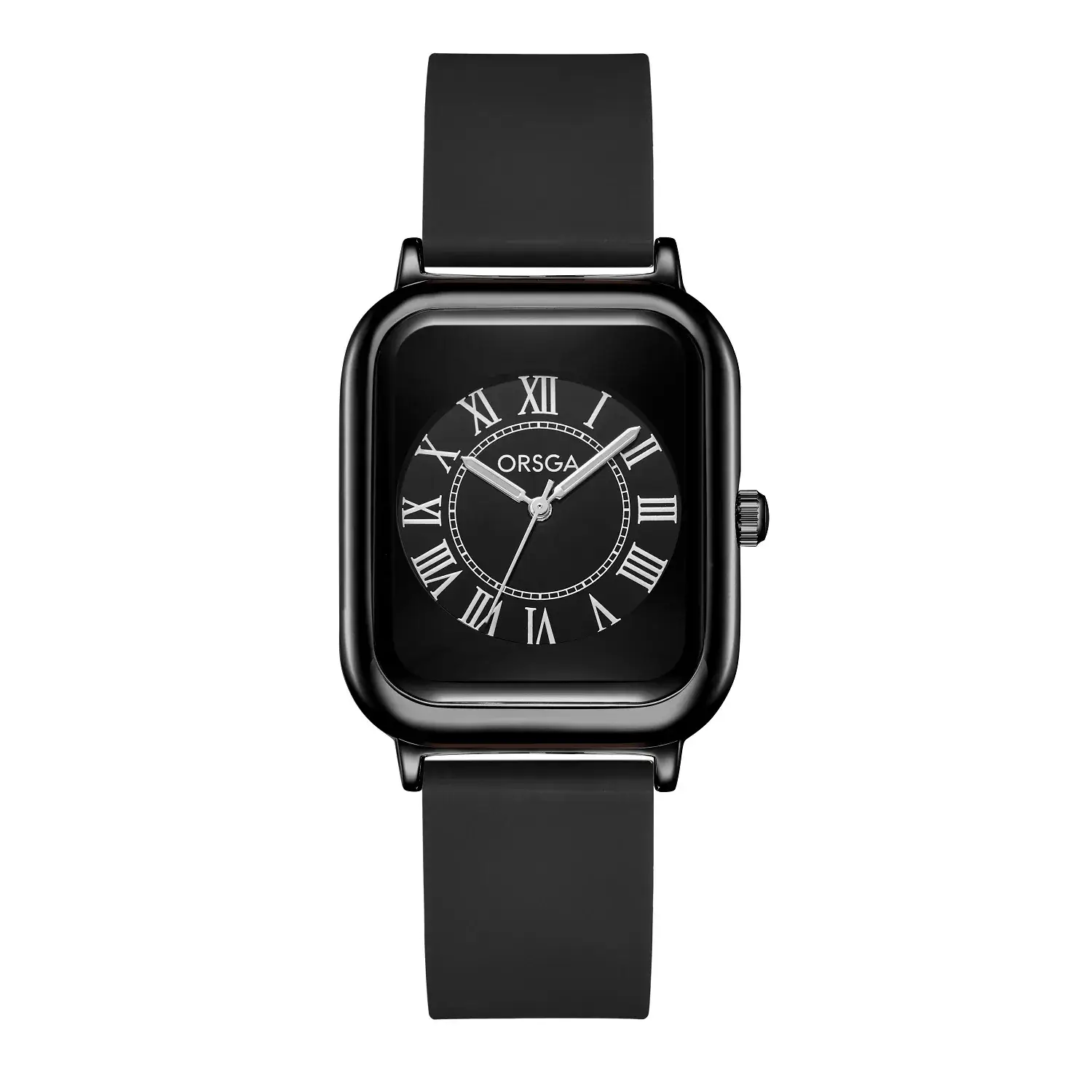 Oshga Square Watch Brown Silicone Waterproof Quartz - Image 8