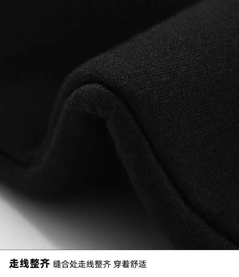 Men Arctic Velvet Fleece Sports Suit Black 2022 Winter — feature 4