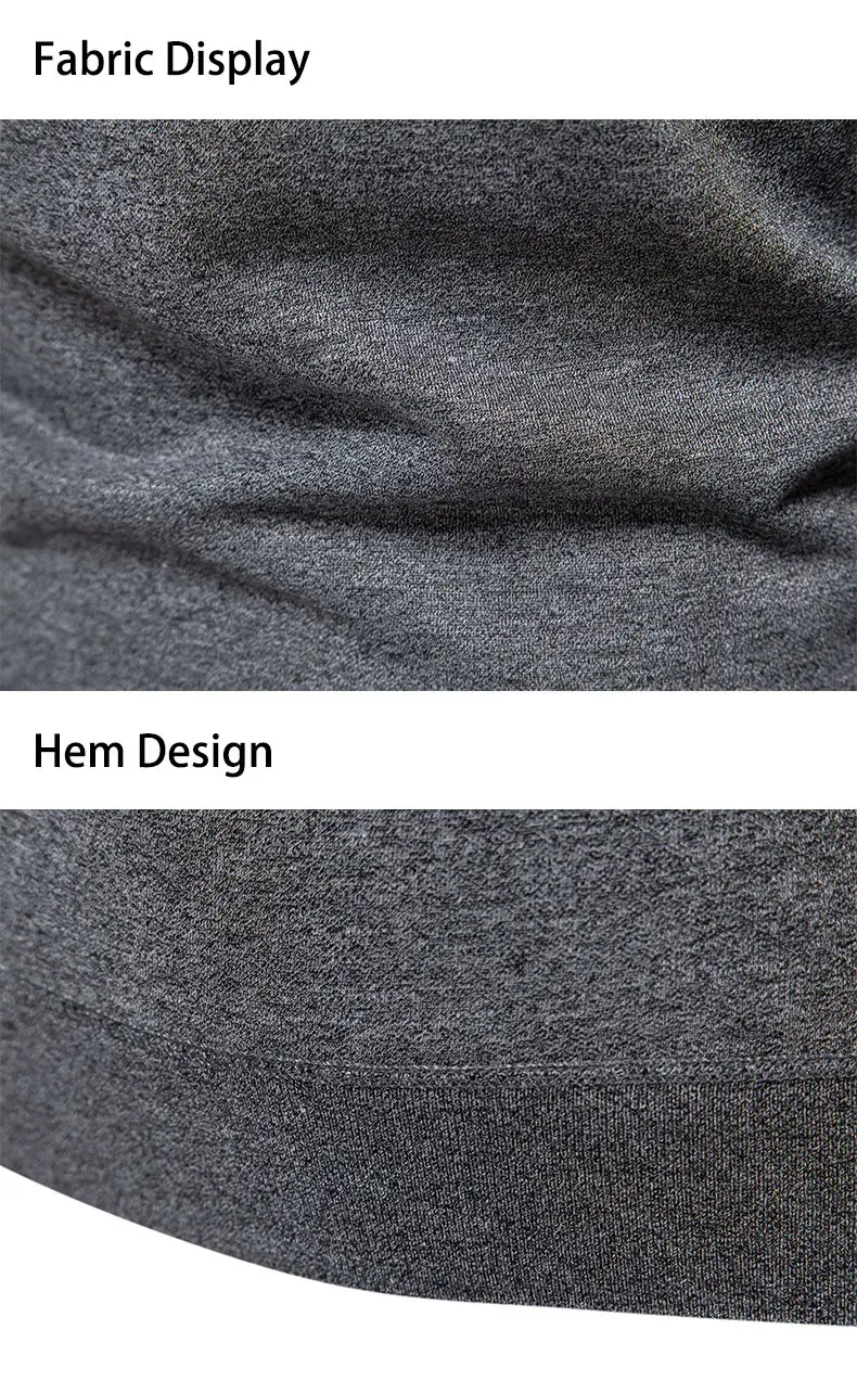 Navy Blue Fleece Lined Men's V-Neck Sweater — feature 19