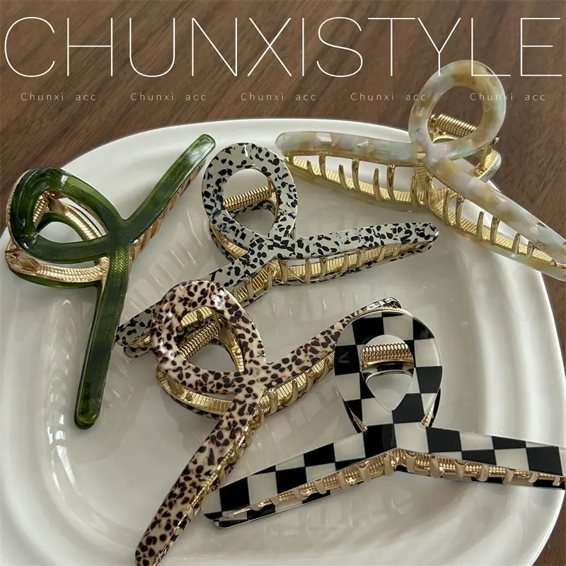 Women Acetate Hairpin with Shark Clip for Summer 2023 - Image 13