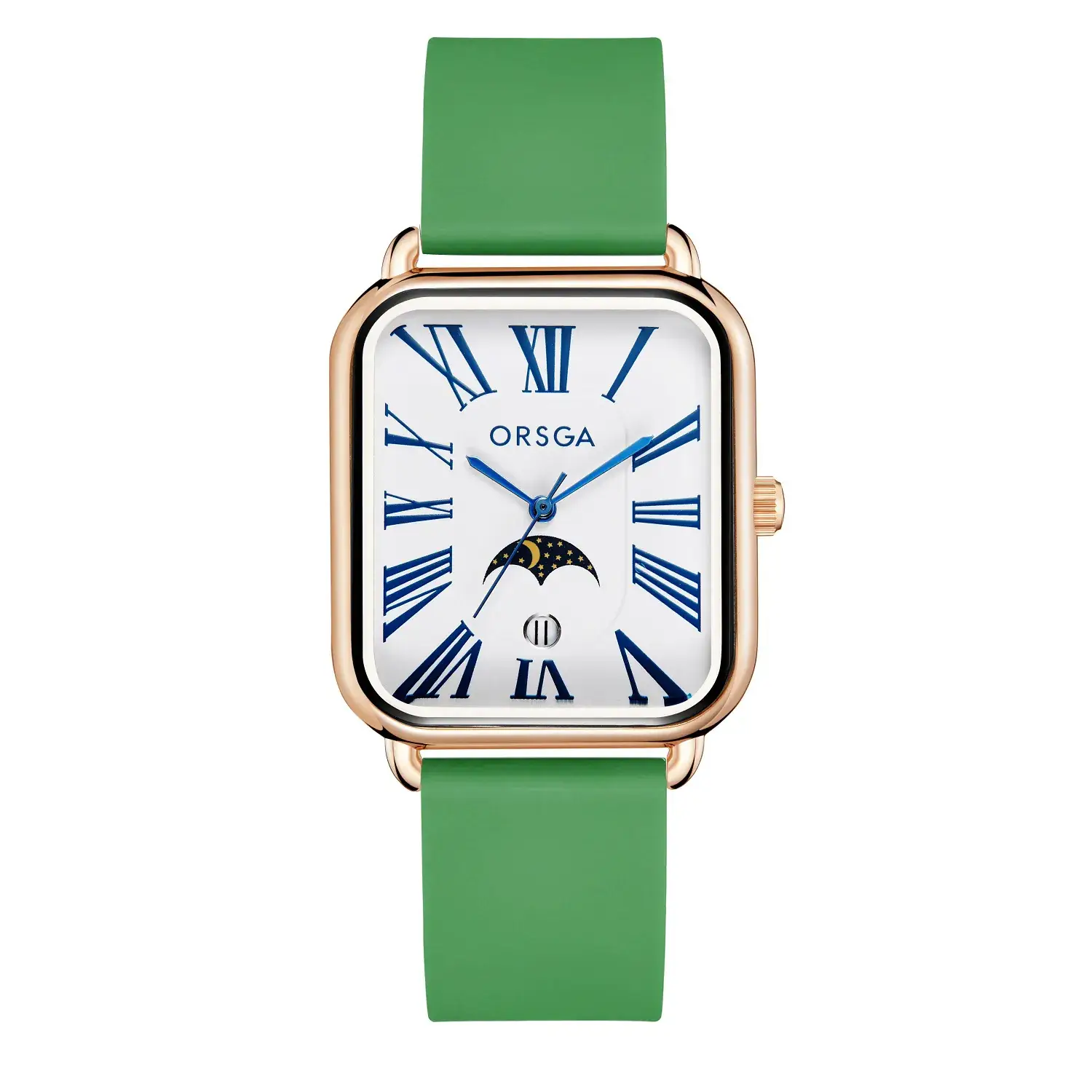 Orsga Women's Square Roman Dial Quartz Watch Black Strap - Image 12
