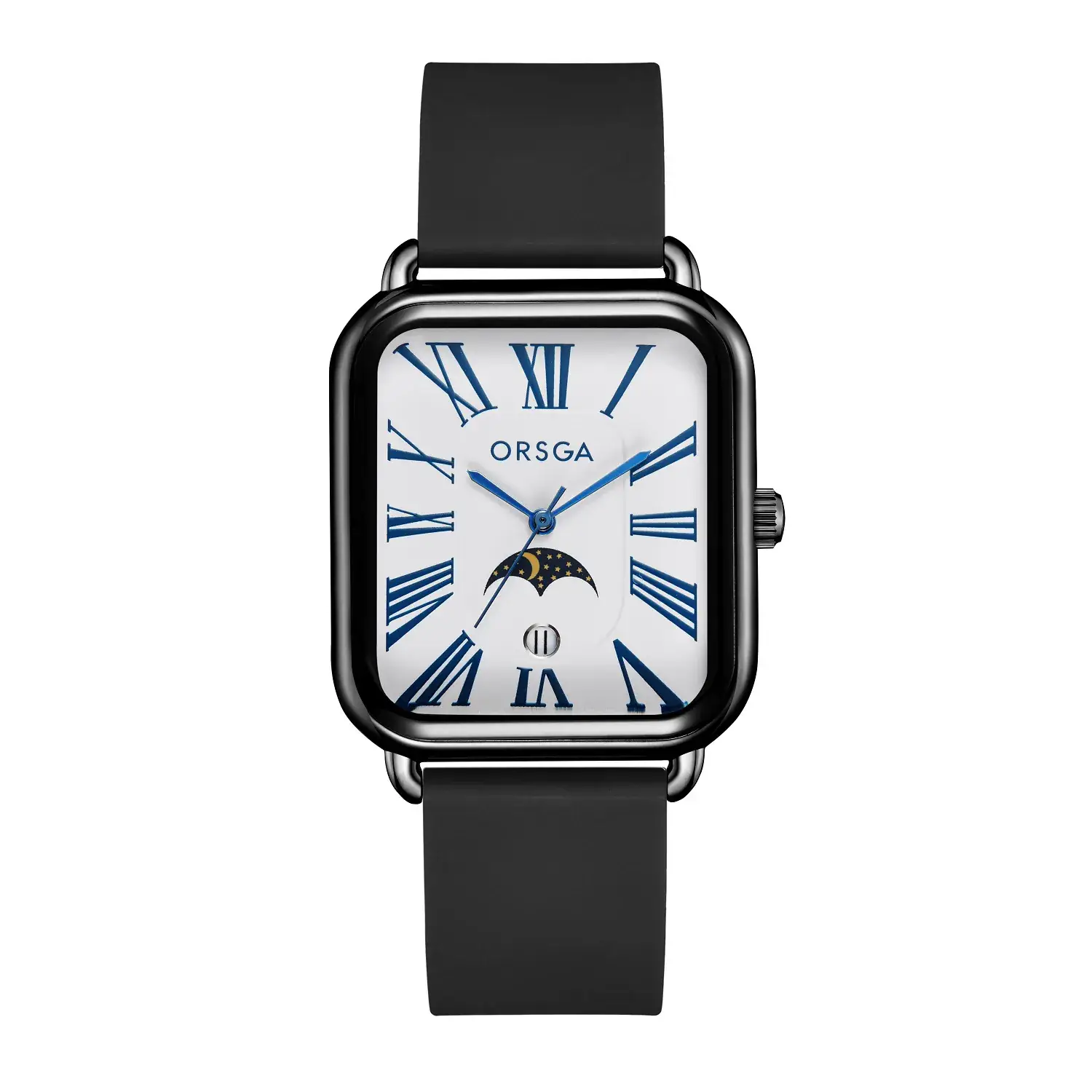 Orsga Women's Square Roman Dial Quartz Watch Black Strap - Image 14