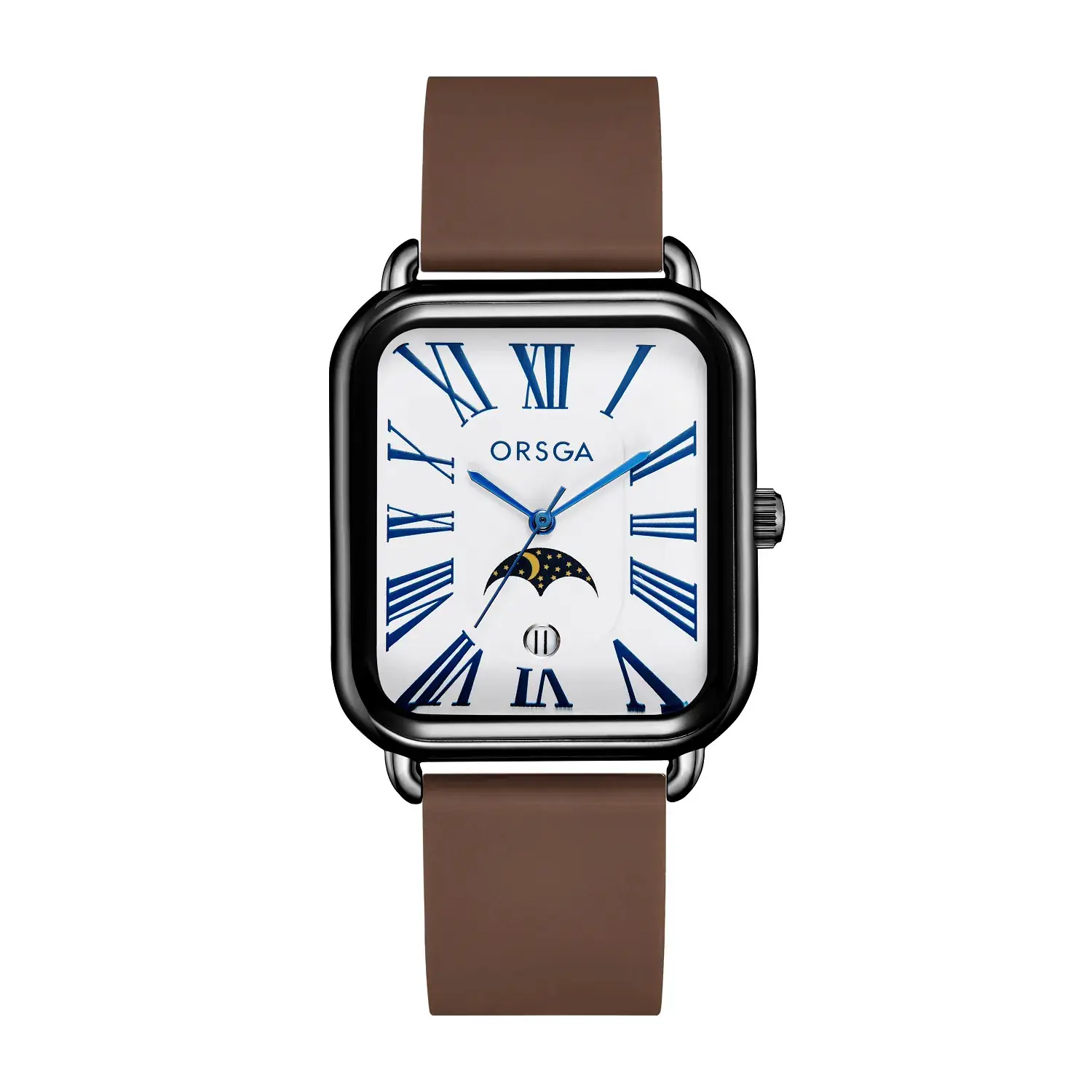 Orsga Women's Square Roman Dial Quartz Watch Black Strap - Image 15