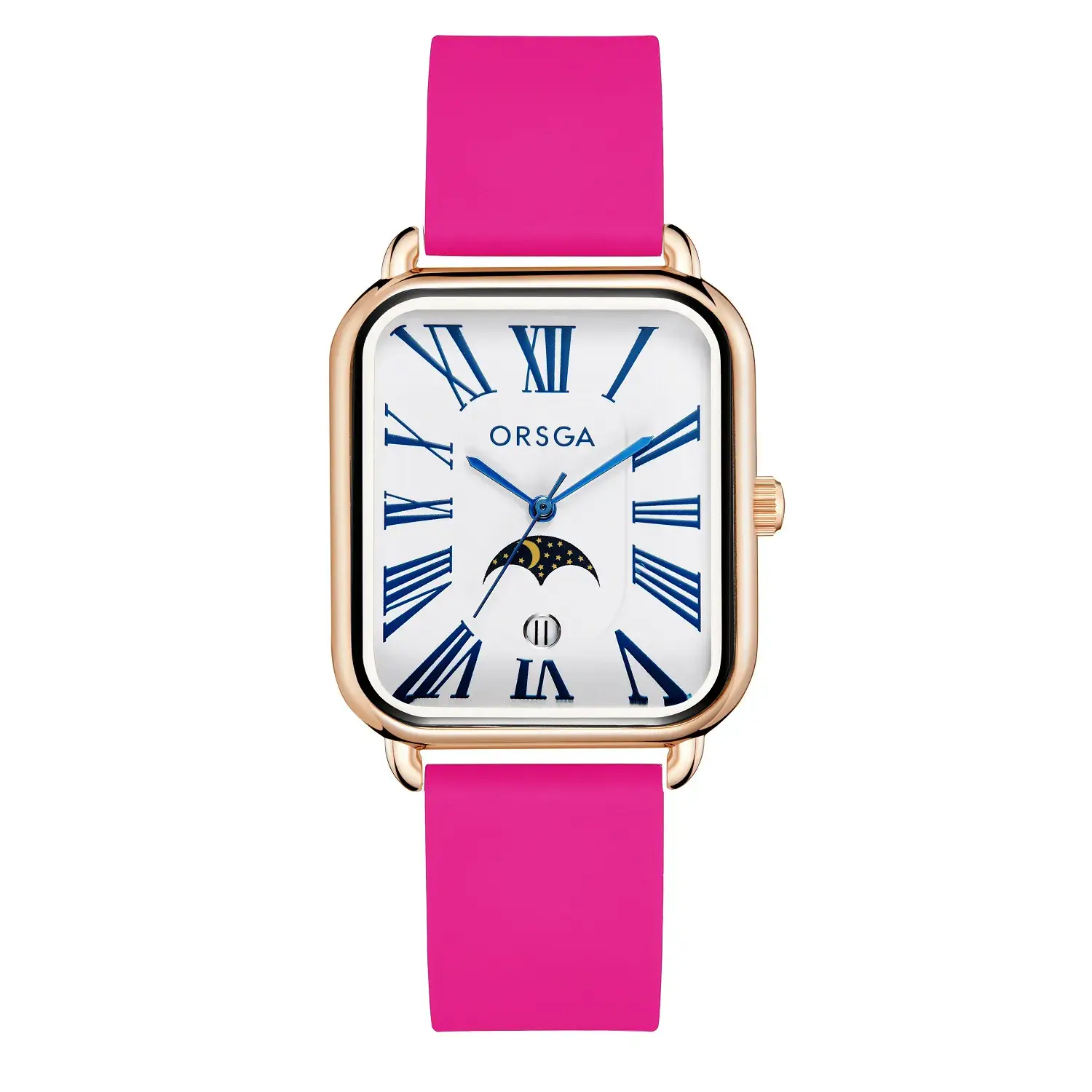 Orsga Women's Square Roman Dial Quartz Watch Black Strap - Image 16