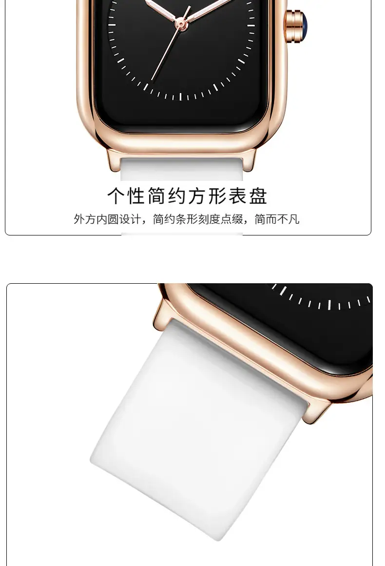 ORSGA Women's Rose Gold Watch with White Strap — feature 12