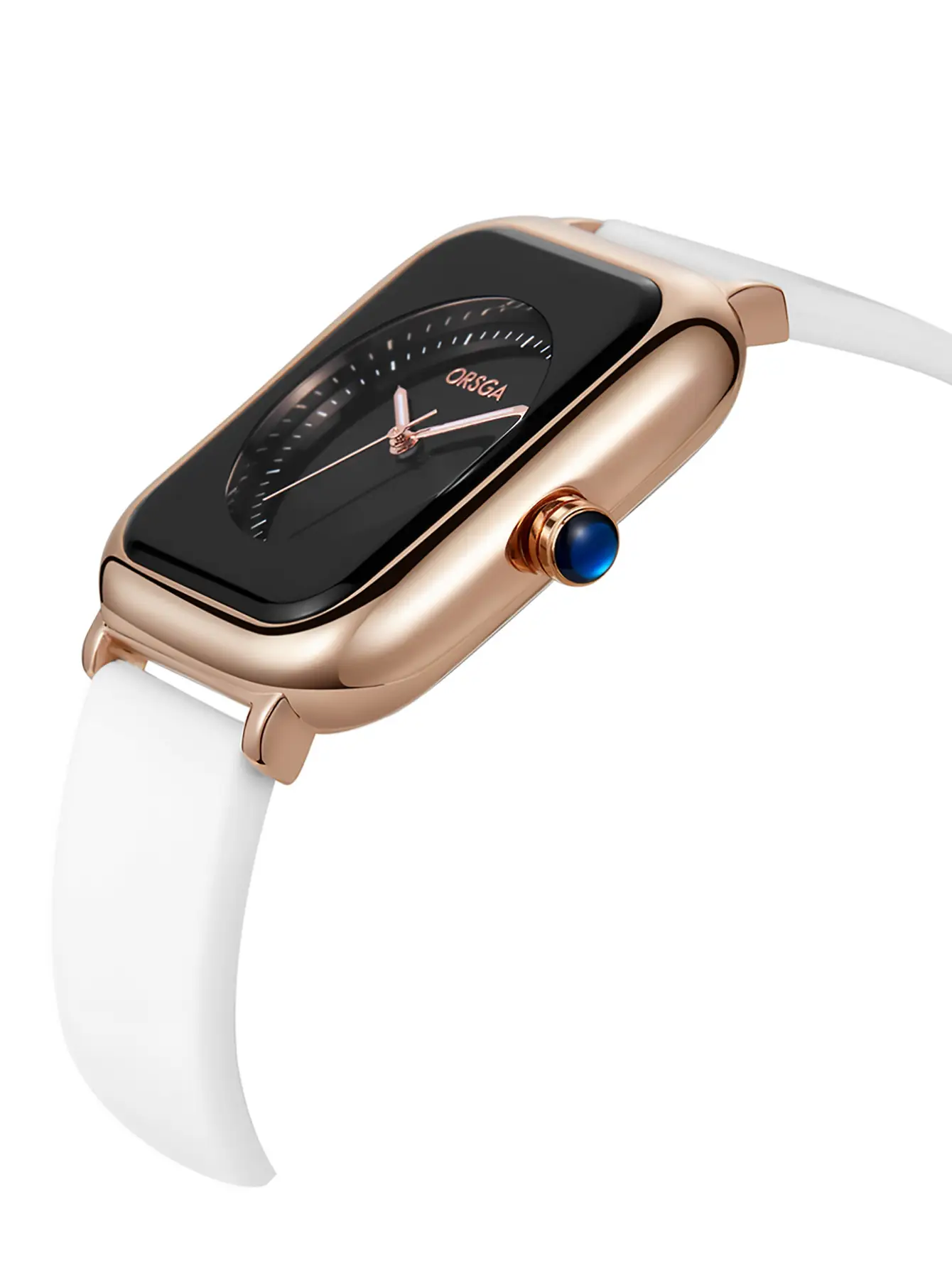 ORSGA Women's Rose Gold Watch with White Strap — feature 13