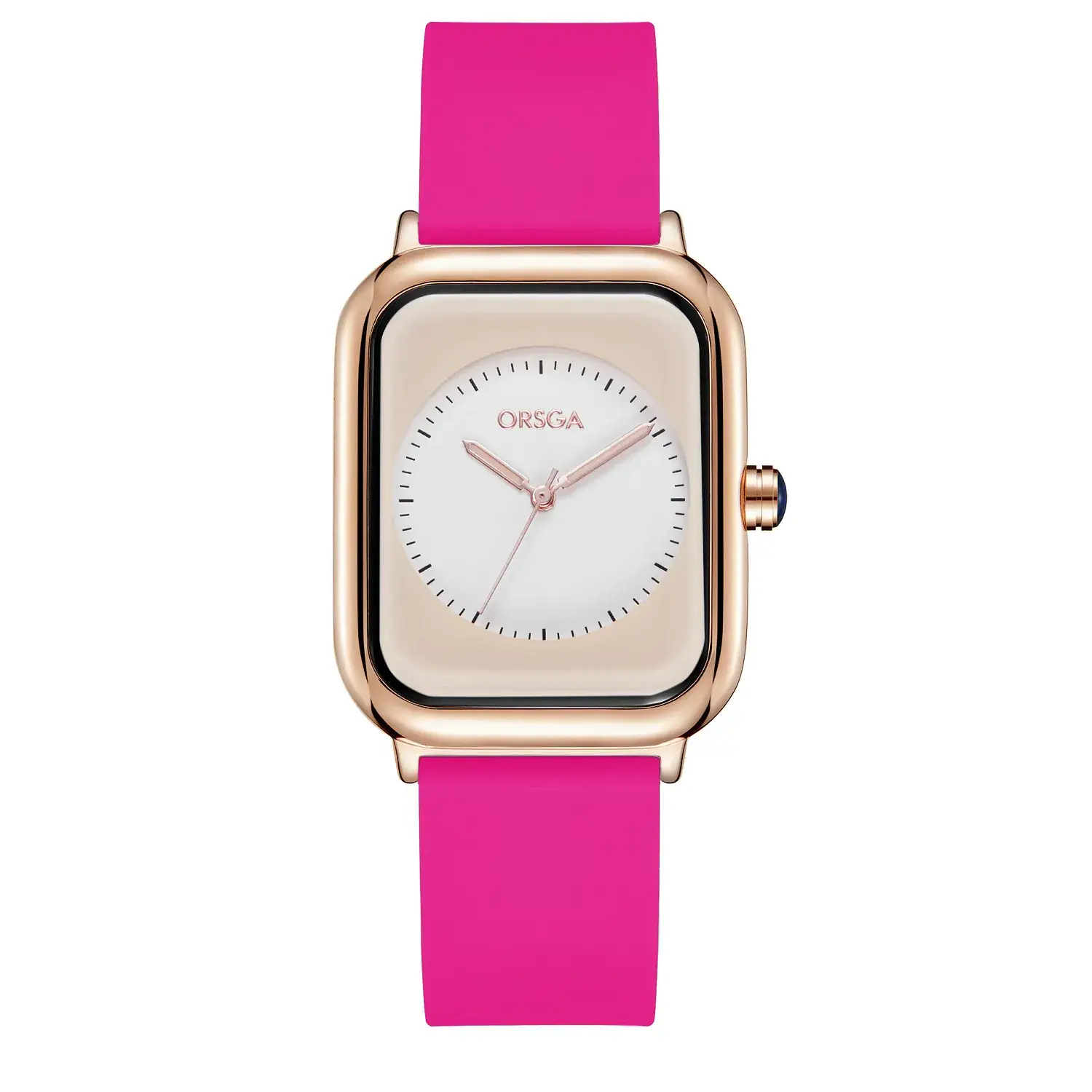 ORSGA Women's Rose Gold Watch with White Strap - Image 21