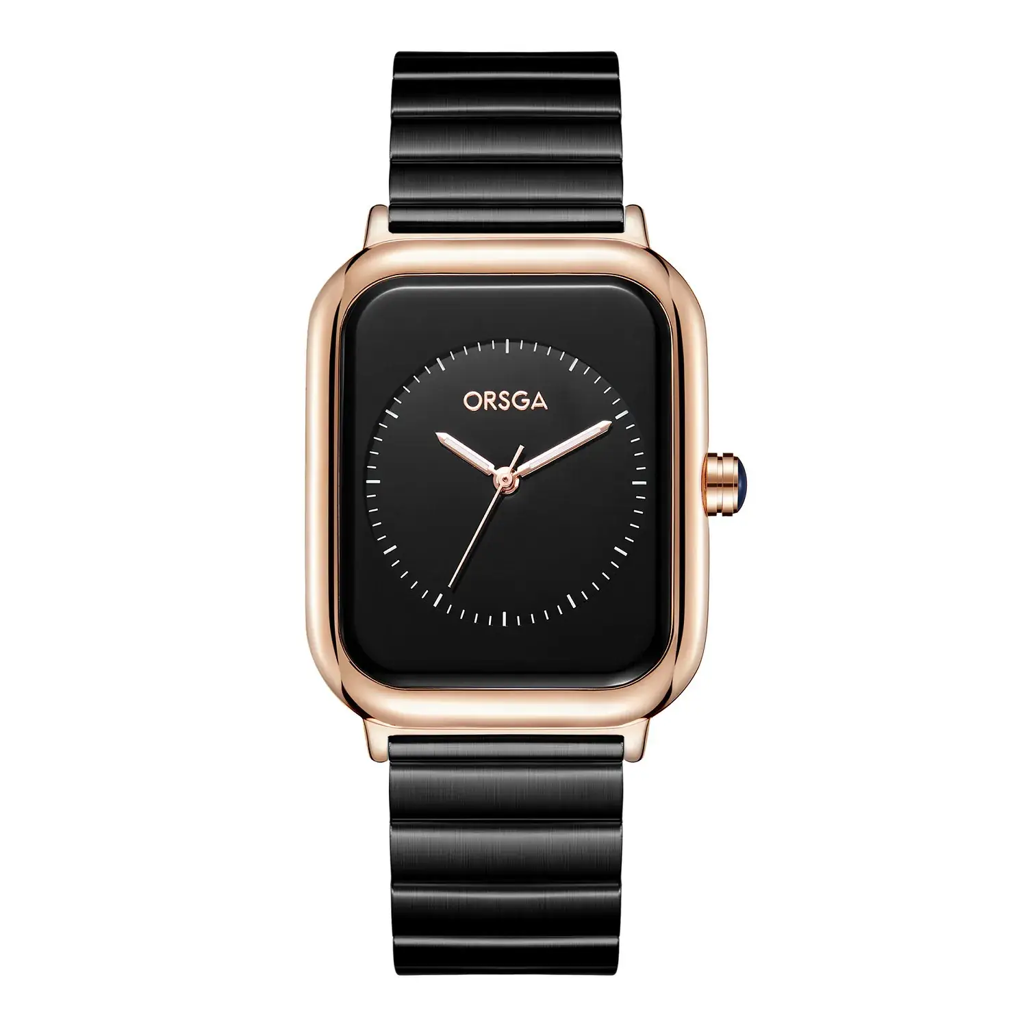 ORSGA Women's Rose Gold Watch with White Strap - Image 3