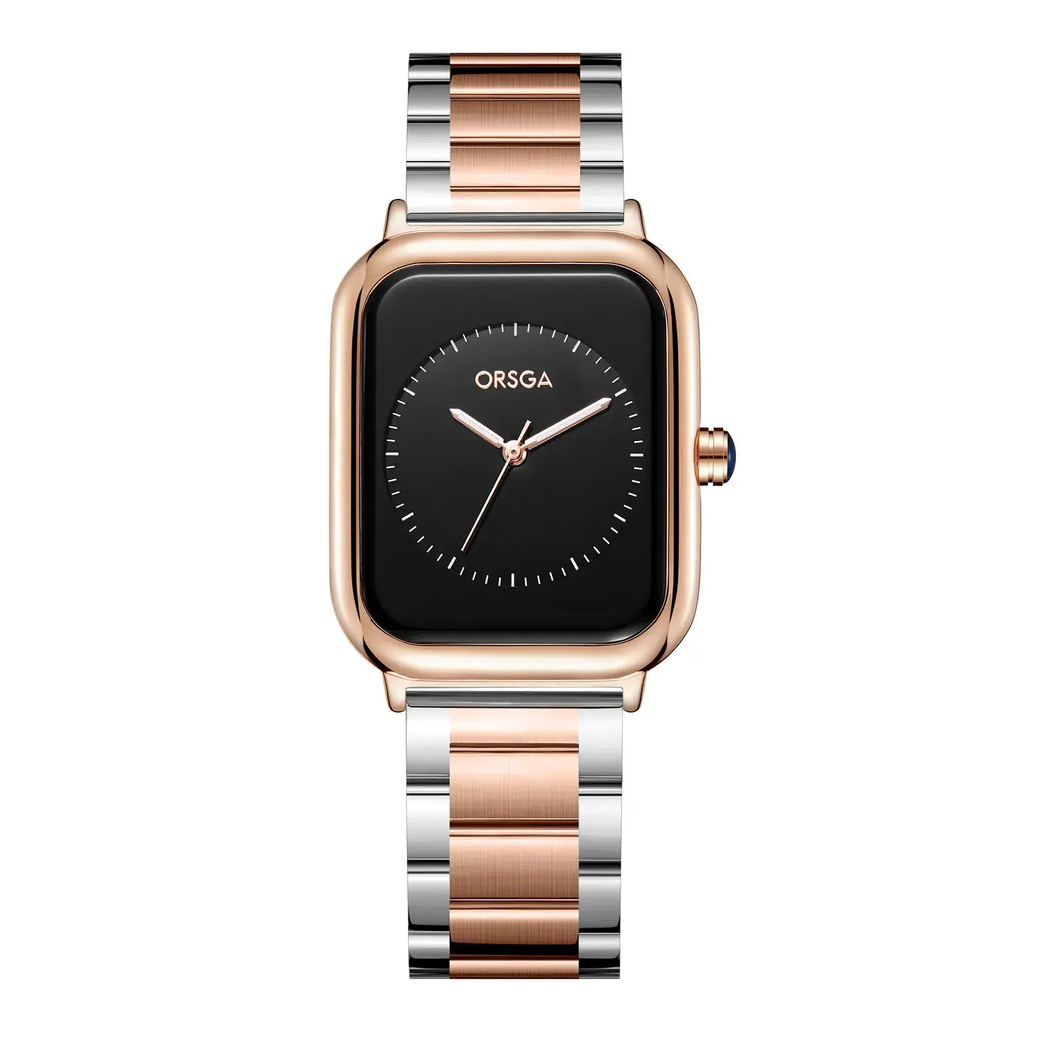 ORSGA Women's Rose Gold Watch with White Strap - Image 7