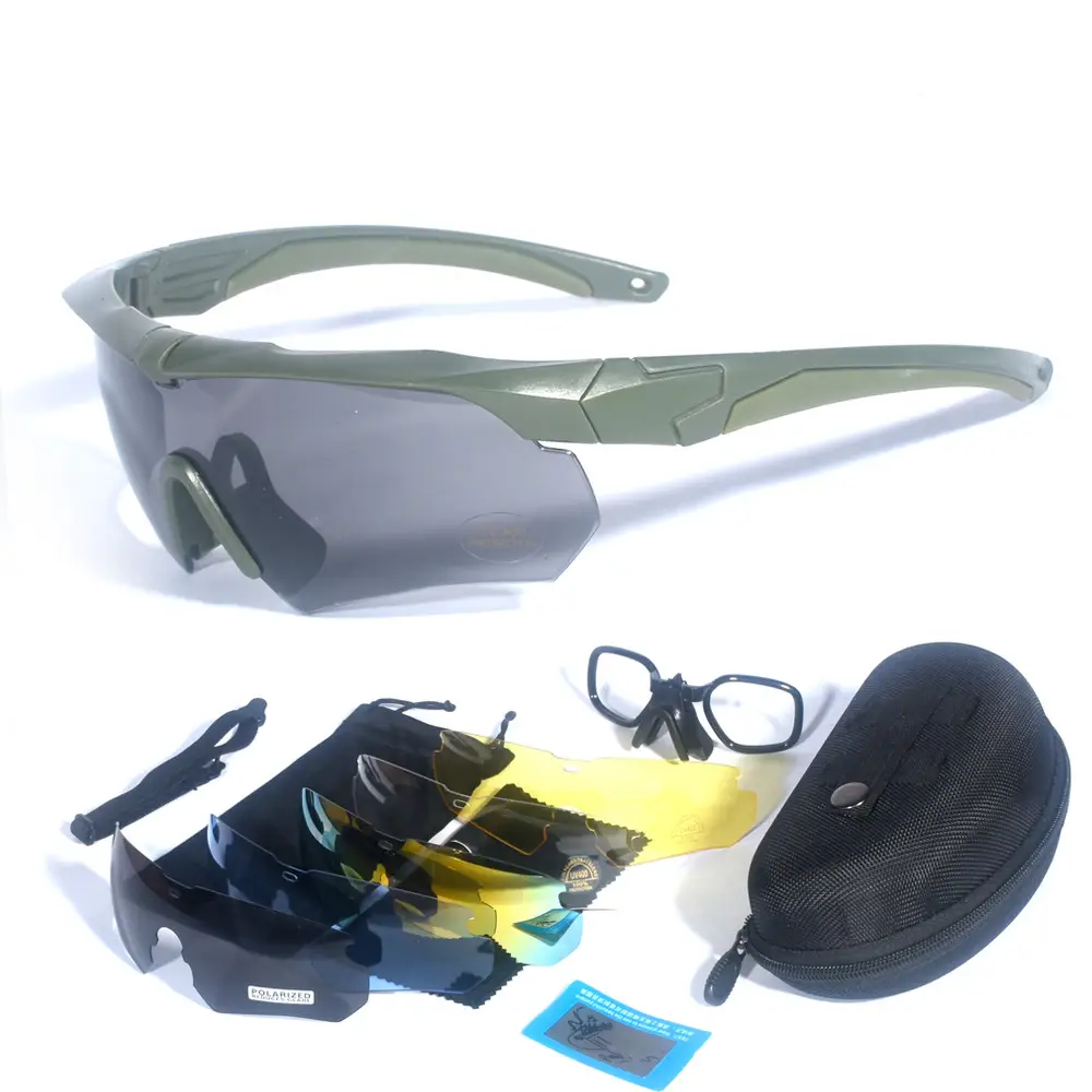 Polarized UV Protection Shooting Goggles Black Windproof Sand Outdoor Sunglasses