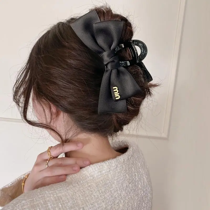 Black Korean Bow Clip for Women Hair Accessories - Image 5