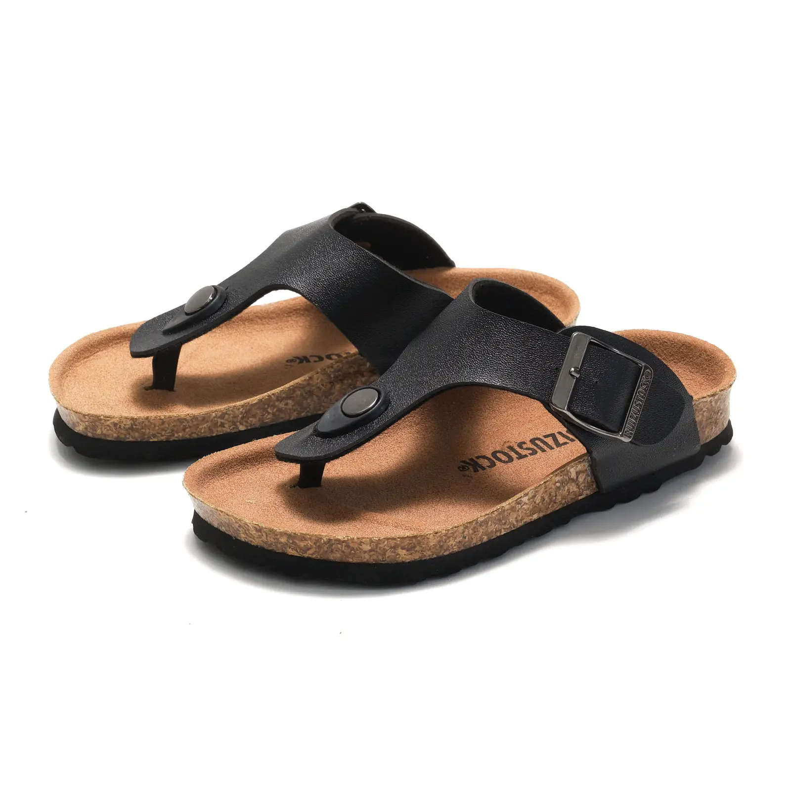 2025 Spring Kids Cork Slippers White Buckle