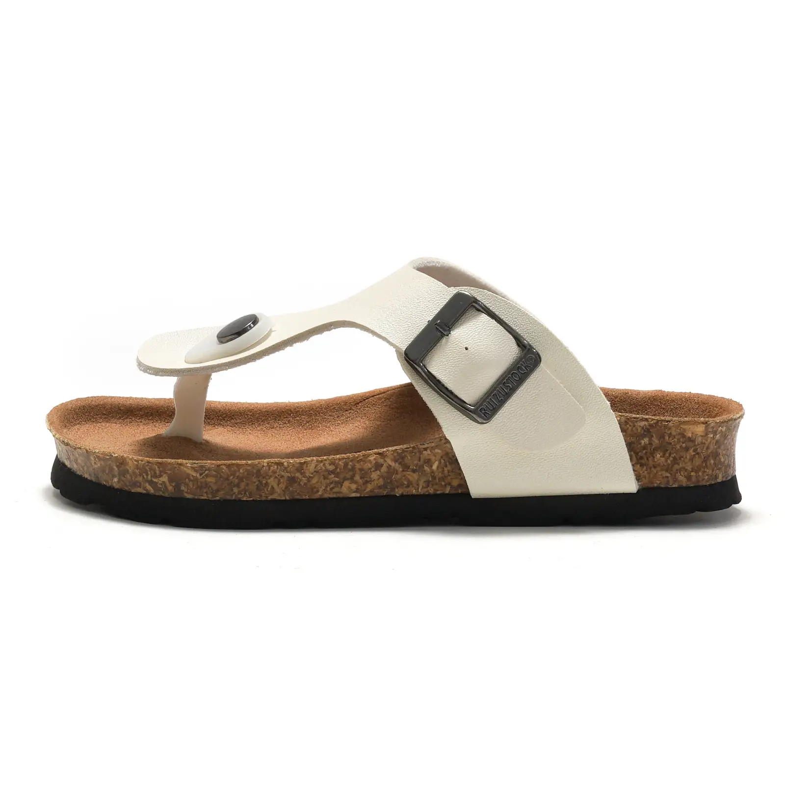2025 Spring Kids Cork Slippers White Buckle