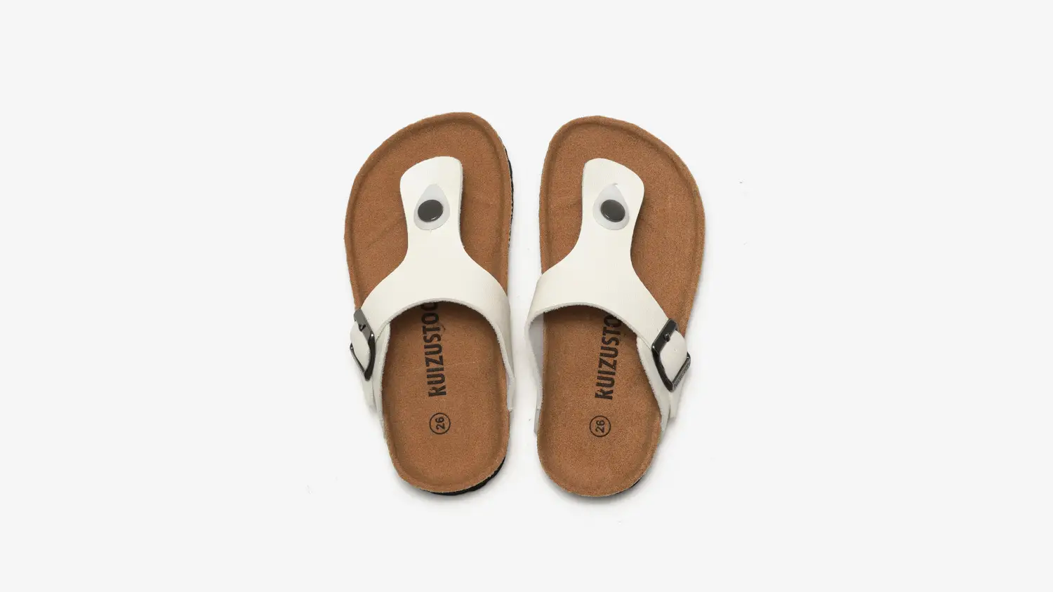 2025 Spring Kids Cork Slippers White Buckle — feature 17